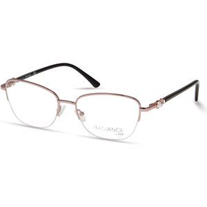 New Radiance by Viva VV-8021 072 Shiny Pink & Black Eyeglasses 55/17/140